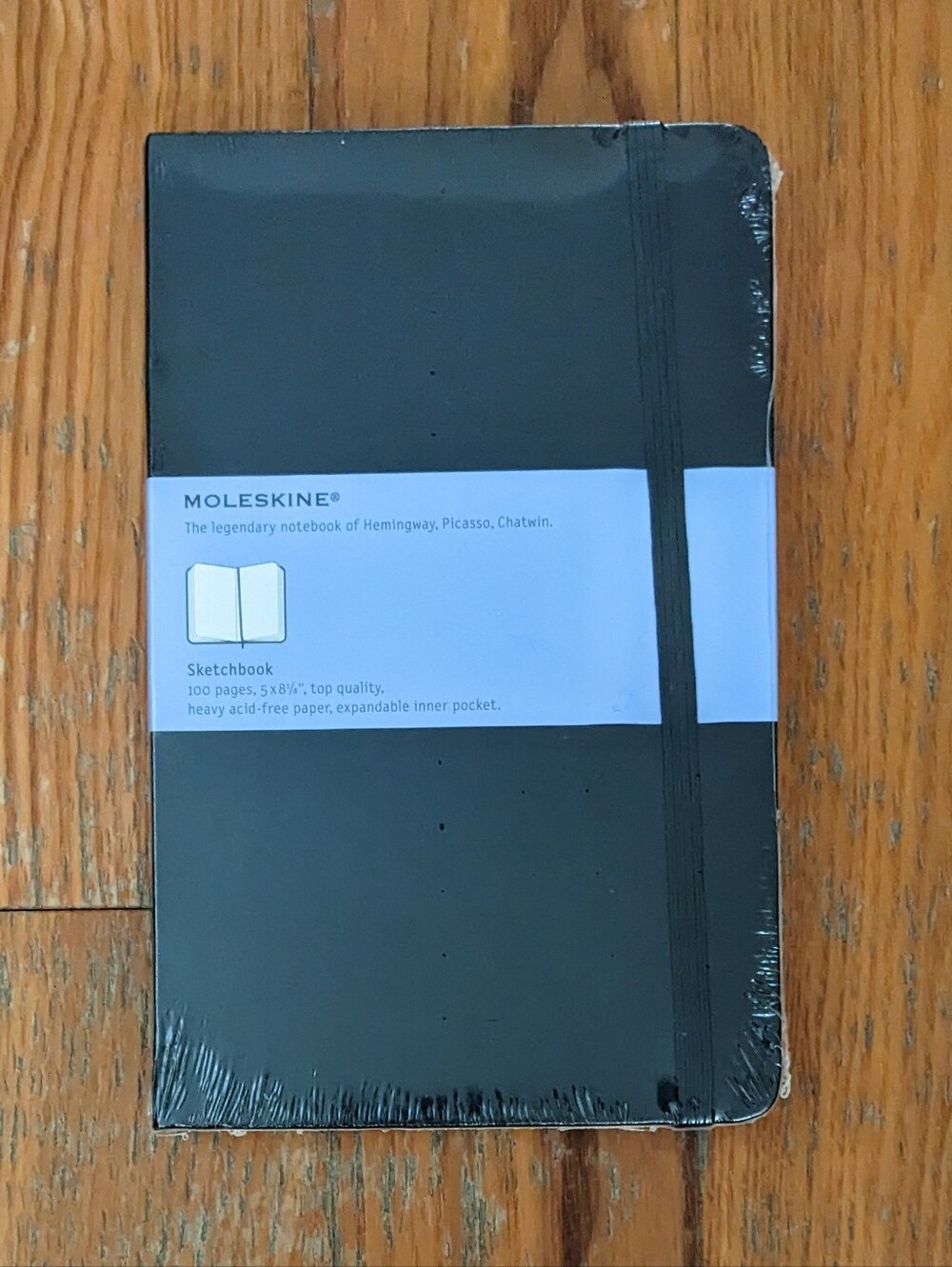 Classic Moleskine Large Black Sketchbook Brand New Sealed 5 in x 8.25 in